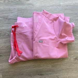 Chalk Pink Figs Scrubs - Small